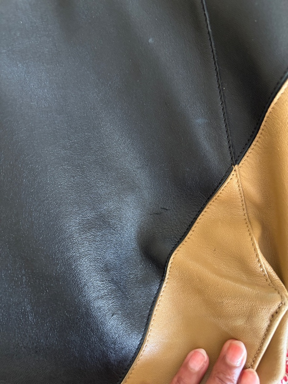 Celine Black & Tan Two-Tone Leather Tote - Picture 5 of 15